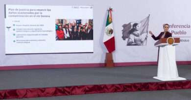 Sheinbaum urge a Grupo México a liquidar adeudo por derrame en el río Sonora
