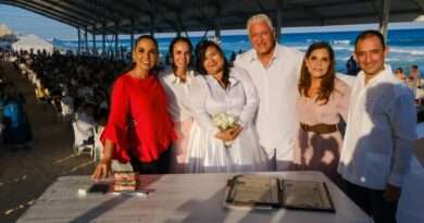 Sí al amor y a la certeza jurídica de 357 parejas que formalizaron su unión en bodas colectivas en Playa Delfines