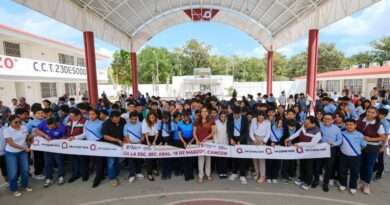 Cumple Mara Lezama y entrega nuevo domo a la Secundaria General “8 de Marzo” en Cancún