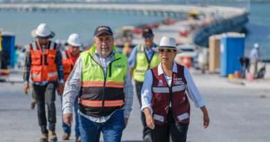 Puente Vehicular Nichupté queda totalmente unido y alcanza 94.2% de avance global: Mara Lezama