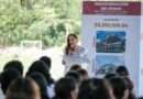 Inauguran Mara Lezama y Blanca Merari nuevo domo en el Colegio de Bachilleres de Puerto Morelos