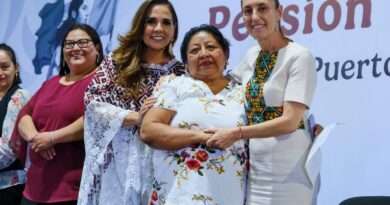 Claudia Sheinbaum y Mara Lezama encabezan reunión en Zona Maya para reconocer el valor de las mujeres quintanarroenses