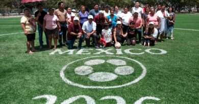 Supervisa Mara Lezama avance del 75% en cancha de fútbol “Las Ranitas” en Cancún del proyecto Mundial Social 2026