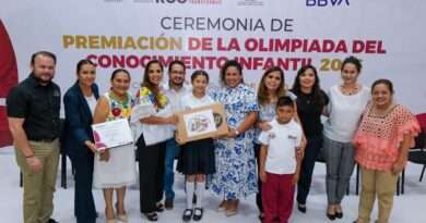 Premia Mara Lezama a las y los estudiantes ganadores de la Olimpiada del Conocimiento Infantil 2026